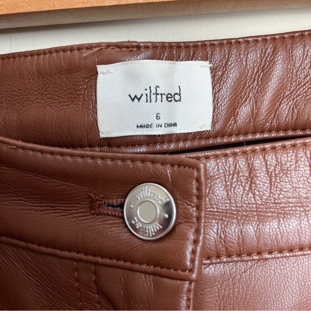 aritzia wilfred melina vegan leather pants - Picture 3 of 12